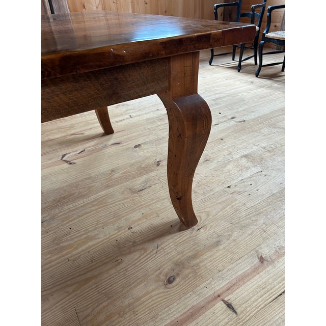 Monumental Repurposed Barn Wood Farm Table For Sale - Image 15 of 17