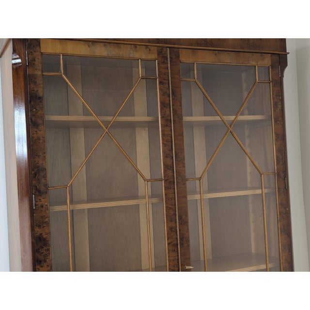 Antique Bookcase in Wood with Burl Finish, 1930s For Sale - Image 9 of 18