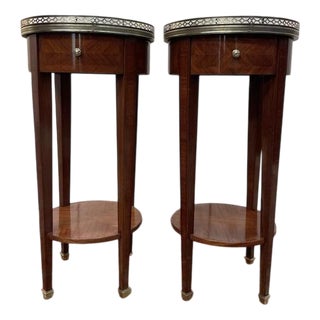 Directoire Style Bedside Tables, Set of 2 For Sale