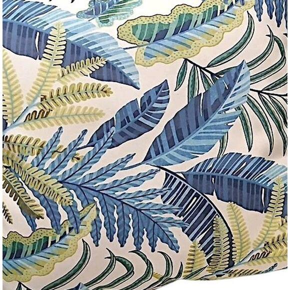 Tommy Bahama 2 Pillow Set Tommy Bahama Tropical Leaf Throw 16 X 16 Indoor Outdoor Blue Green For Sale - Image 4 of 13