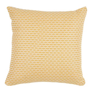 Schumacher Hickox Indoor & Outdoor 22" Pillow in Yellow For Sale