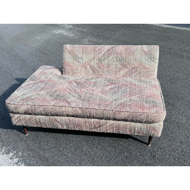 1960s 1960s Mid Century Modern Sofa Daybed With Wood Tapered Legs For Sale - Image 5 of 7