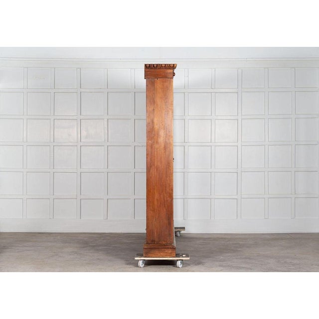 Brown 19th Century English Pine Arched Glazed Bookcase, 1870s For Sale - Image 8 of 14