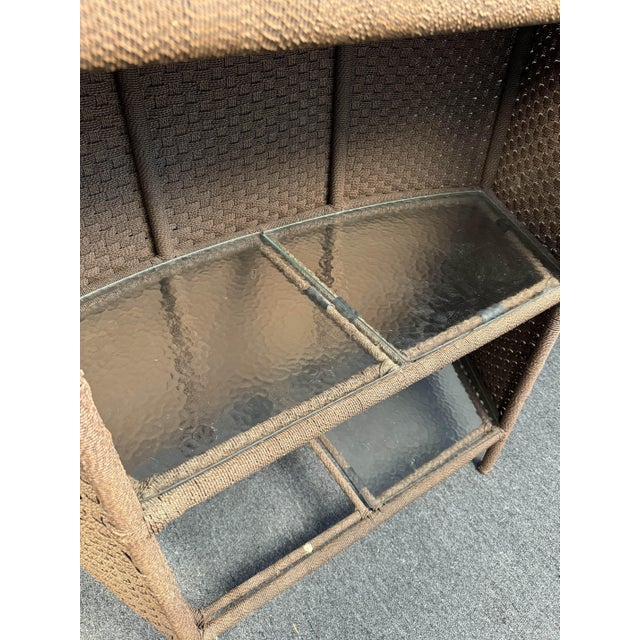 Metal Woven Outdoor Bar Set For Sale - Image 7 of 12