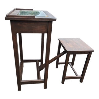 Late 20th Century Cushman Telephone Desk/ Chair. Child's Desk For Sale