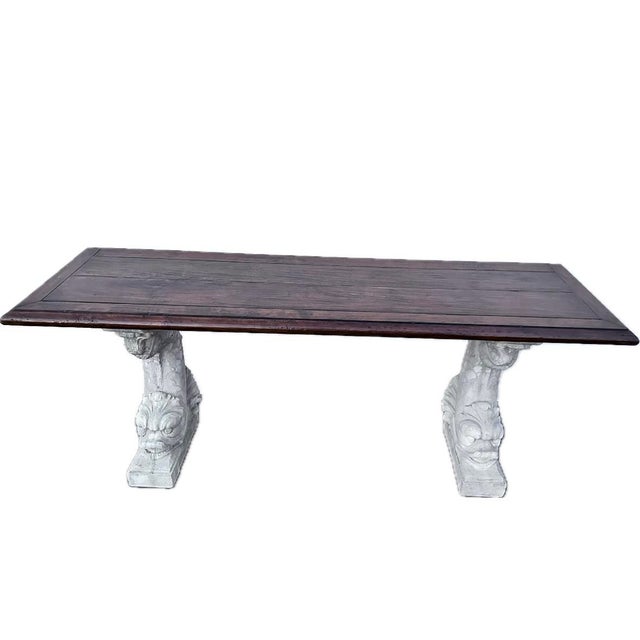 Century Furniture Stone Base Koi Fish Console Table For Sale - Image 9 of 10
