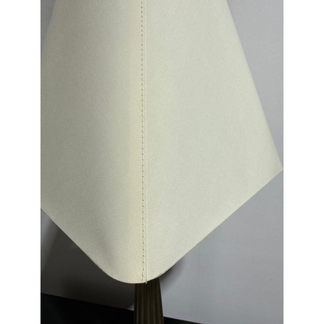 Metal Vintage Cast Brass Table Lamp French 1970's For Sale - Image 7 of 14