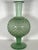 20th Century MCM Italian Empoli Green Knobbly Pedestal Vase With Uv Glow For Sale - Image 6 of 16