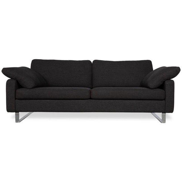 Conseta Fabric Chrome Three-Seater Anthracite Sofa from COR For Sale - Image 12 of 12