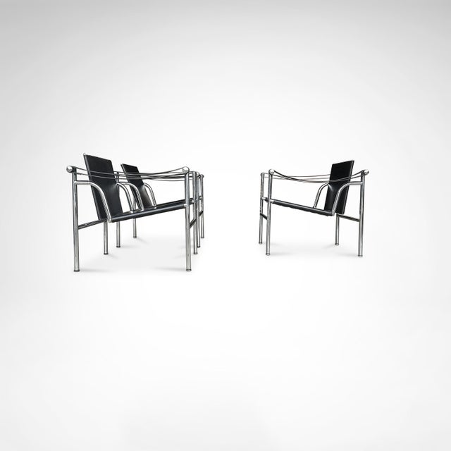 Vintage LC1 Armchair by Le Corbusier for Cassina, 1970s, Set of 3 For Sale - Image 9 of 13