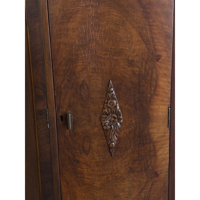 Wood 1960s Art Deco Waterfall Cabinet For Sale - Image 7 of 16