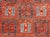 Textile Vintage Turkish Tulu Rug With Bold Red Field and Blue Geometric Motifs For Sale - Image 7 of 12