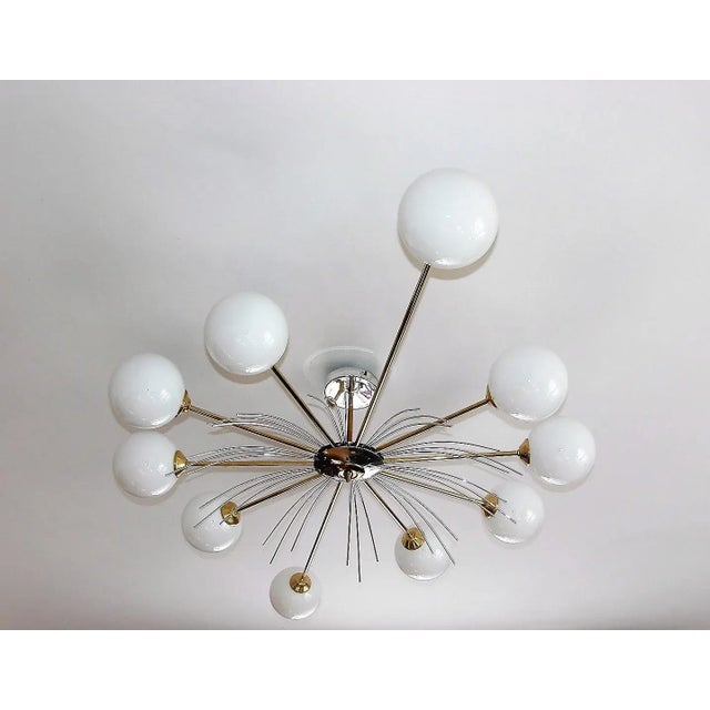 Vintage Chandelier in the style of Stilnovo, 1970s For Sale - Image 9 of 11