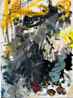 "Kids Play" Contemporary Original Abstract Acrylic Painting by Amy Smith