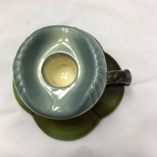 Hull Woodland Pottery Console Bowl & Candle Holders Set of 3 Chairish