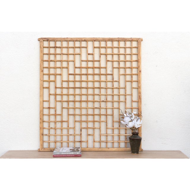 Wood The Emperor's Window, Antique Lattice Screen For Sale - Image 7 of 7