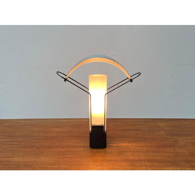 Metal Postmodern Italian Palio Table Lamp by Perry King, S. Miranda for Arteluce, 1980s For Sale - Image 7 of 18