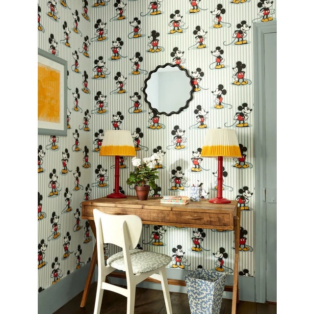 A combination of two classics Sanderson`s Tiger Stripe fabric and the icon that is Disney`s Mickey feature on this...