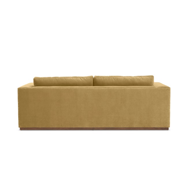 Casa Cosima Lincoln Sofa, Acorn Performance Velvet For Sale - Image 4 of 5