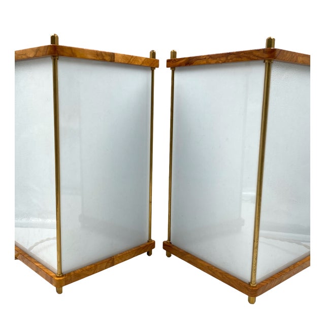 Palisander and Brass Table Lamps by Leonardo Mosso, Italy, 1970s, Set of 2 For Sale - Image 12 of 18