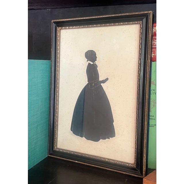 19th Century Silhouette Silkscreened & Gold Gilded in Original Frame For Sale - Image 16 of 18
