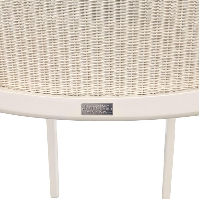 Wood Vintage White Wicker Chair from Lloyd Loom, Italy For Sale - Image 7 of 10