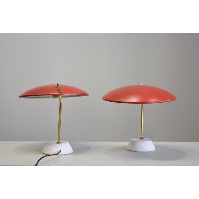 1950s Vintage Table Lamps by Bruno Gatta for Stilnovo, 1950, Set of 2 For Sale - Image 5 of 14