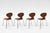 Series 7 Model 3107 Dining Chairs in Cognac Leather by Arne Jacobsen for Fritz Hansen, Set of 4 For Sale - Image 3 of 6