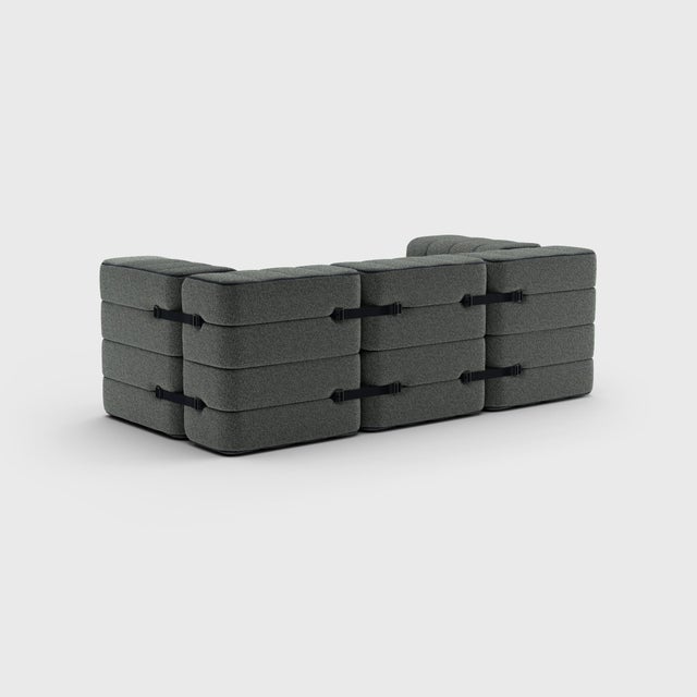 2-Seater Modular Sofa with Armrests in Sera Fabric by Ambivalenz, Set of 7 For Sale - Image 6 of 10