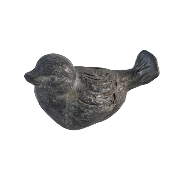 Metal Iron Bird Figures Sparrows Paperweights Set of 2 For Sale - Image 7 of 9