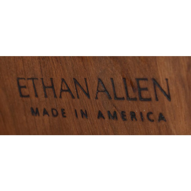 Vintage Ethan Allen Transitional Style Two Tone Side Table For Sale - Image 10 of 10