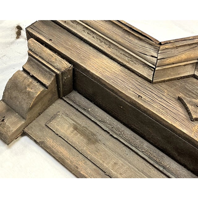 Early 20th Century Architectural Salvage Wood Transom With Tin Top For Sale - Image 11 of 13