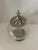 Metal Antique Crackled Glass & Silver Plate Covered Biscuit/ Cookie Jar For Sale - Image 7 of 7