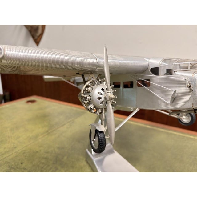 Ford Trimotor Model Aircraft in Pewter, 2000s For Sale - Image 6 of 17