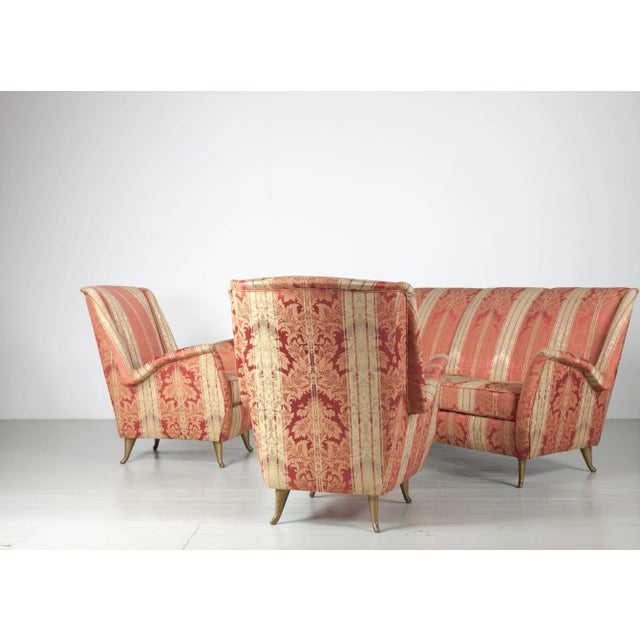 1950s Italian Living Room Set from I.S.A., 1950s, Set of 3 For Sale - Image 5 of 18