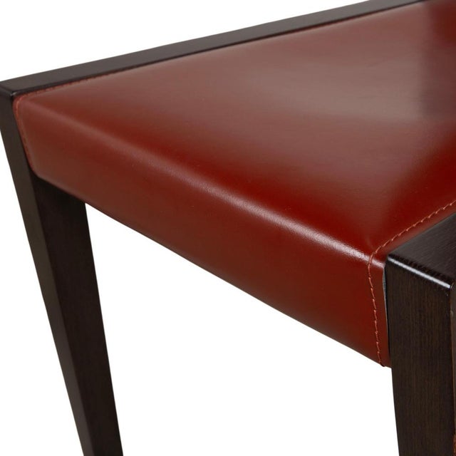 Dining Chairs in Leather and Wood from Roche Bobois, Set of 6 For Sale - Image 4 of 18