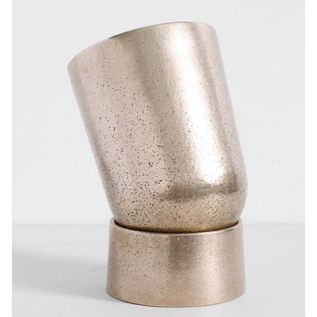 Contemporary Studio Henry Wilson Polished Cast Bronze Spot Light Table Lamp For Sale - Image 3 of 17