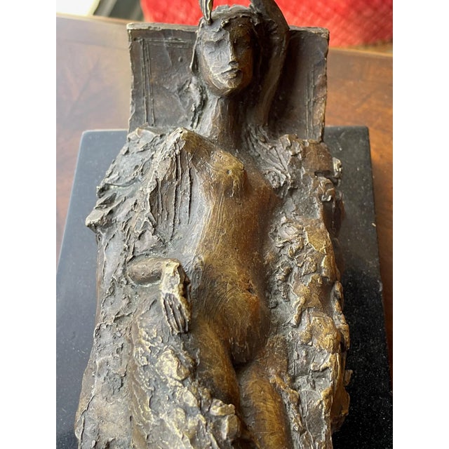 1950s Bronze Sculpture of Reclining Nude For Sale - Image 4 of 5