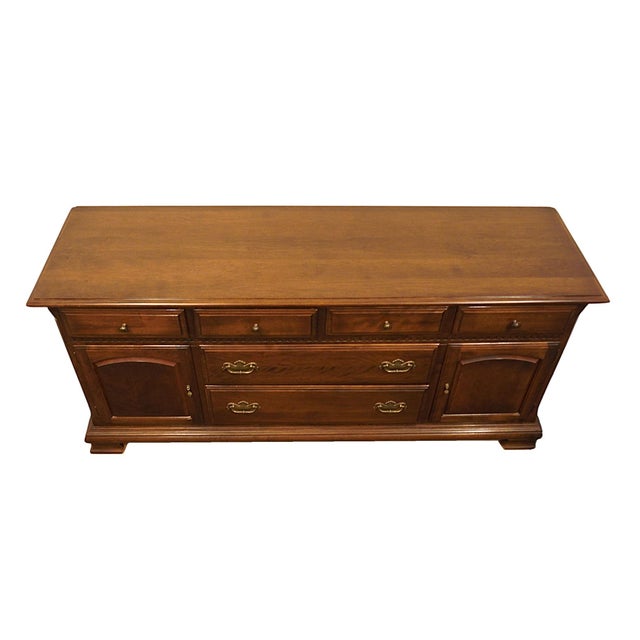 Ethan Allen Ethan Allen Classic Manor Solid Maple 72" Triple Door Dresser 15-5213 For Sale - Image 4 of 14
