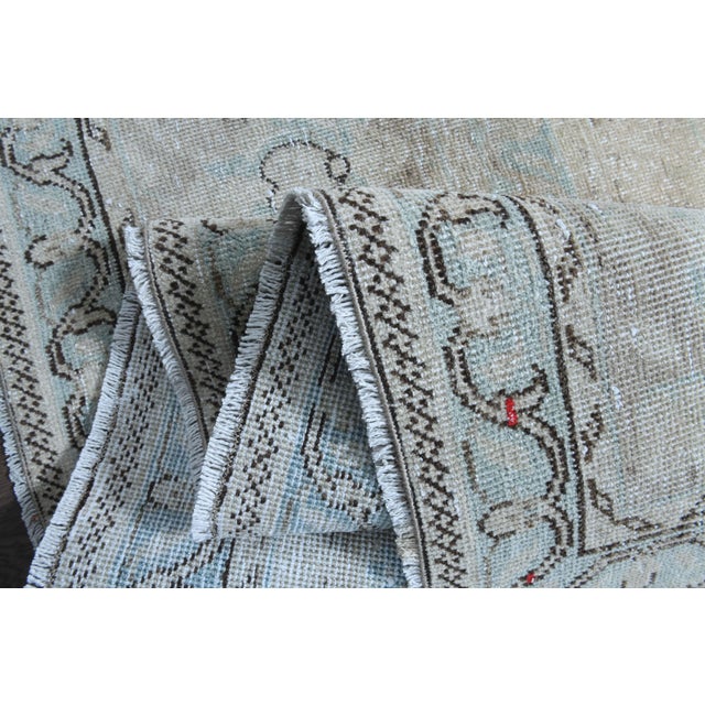 1970s 1970s Vintage Persian Handmade Wool Cotton Light Tan Area Rug For Sale - Image 5 of 10