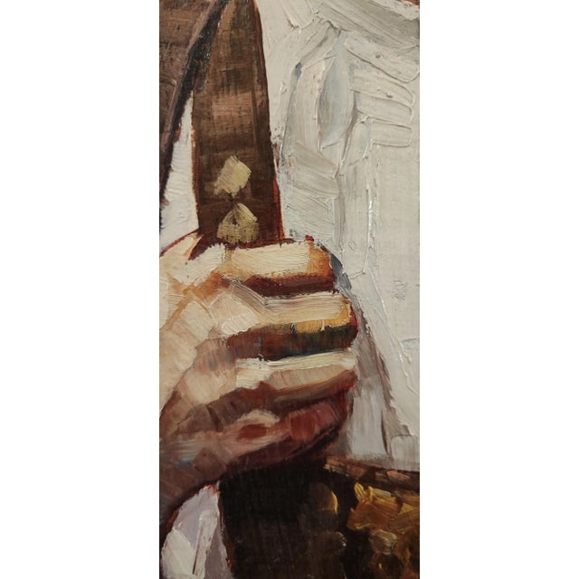 G. Baur, Berger des Alpes et sa pipe, Oil on Wood, Framed For Sale - Image 5 of 11