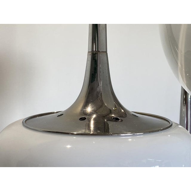 Space Age Hanging Light in Glass and Chromed Steel, 1970s For Sale - Image 12 of 15