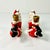 Ruby Red 1950s Vintage Americana Boho Chic Whimsical Kick-Backed Santa Candle Holders - A Pair, Christmas For Sale - Image 8 of 11