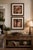 Coffee Pair of 28” Square Christmas Canvas Canvas Prints in Heavy Carved Gilt Wood Frames For Sale - Image 8 of 12