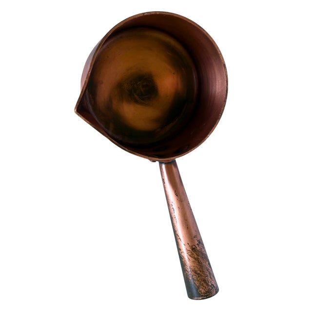 French Copper Saucepan with Riveted Handle, 1950 For Sale - Image 3 of 7