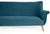Wood German Velvet Three-Seater Sofa in Dark Ocean Blue Velvet, 1960s For Sale - Image 7 of 8