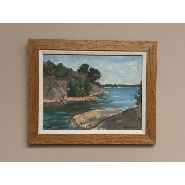 Ragner Nyberg, River, 1969, Oil on Panel, Framed For Sale - Image 6 of 18