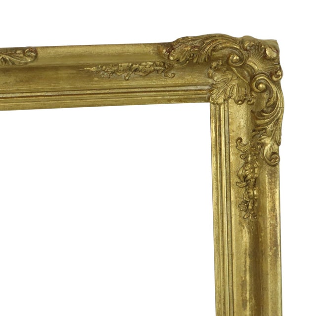 Wood Vintage Baroque-Style Gilt Pine Frame For Sale - Image 7 of 16