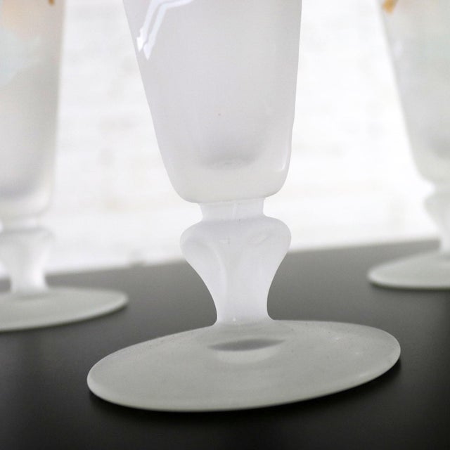 Mid-Century Modern Cavalcade by Libbey Galloping Horse Cocktail Glasses Gold White Pilsner Tom Collins For Sale - Image 11 of 13