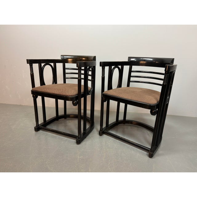 Mid-Century Fledermaus Bauhaus Armchairs by Josef Hoffmann for Thonet, Austria, 1920s, Set of 4 For Sale - Image 10 of 18